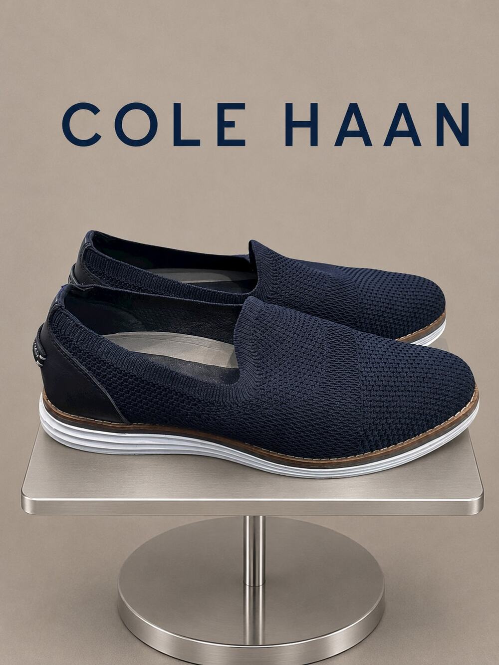 Cole Haan Original Grand Meridian Loafer Navy Knit EU 39.5 US 9B